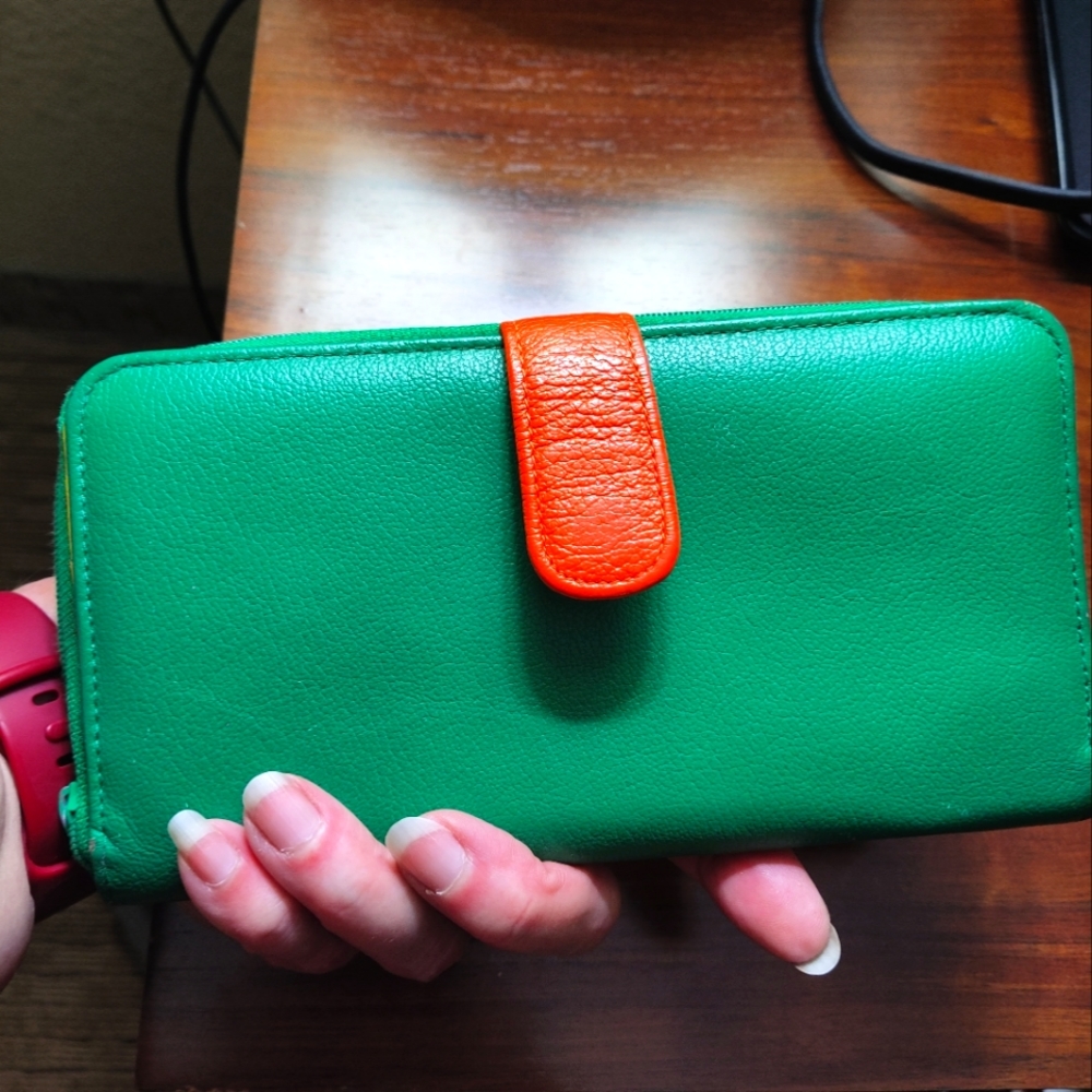 Vintage 90s Mundi Tricolor leather wallet